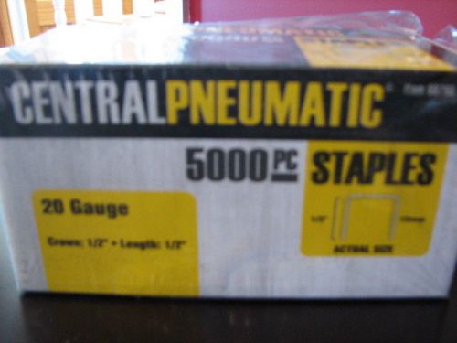 Central pnuematice staples 5,000pc 20 gauge 1/2&#034; crown 1/2&#034; length for sale