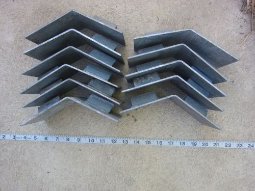 Galvanized 4&#034;x8&#034; App 125° Angle Bracket Lot of 11, New