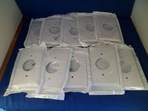 10 Leviton 88004  Single 1.406 Inch Hole Device Receptacle Wallplate  - White