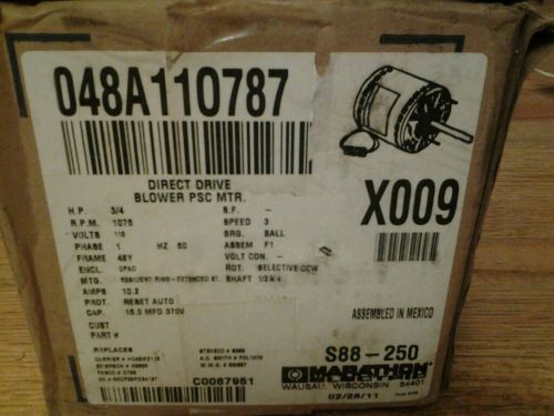 Marathon Electric X004 1/2HP PSC 3-Speed Direct Drive Fan &amp; Blower Motor