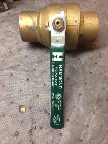 HAMMOND 2 Inch Fig No 8911  600wog/150swp BRASS BALL VALVE.