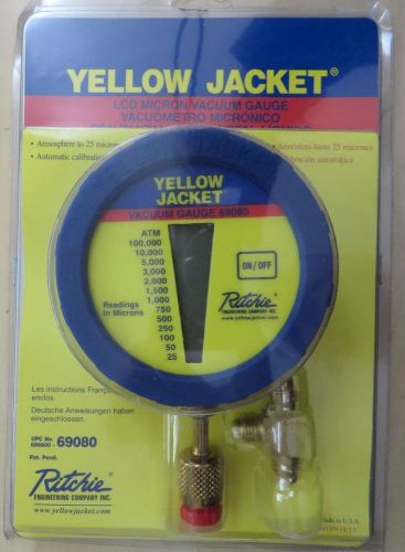 Yellow Jacket LCD Micron Vacuum Gauge, 69080 - NEW