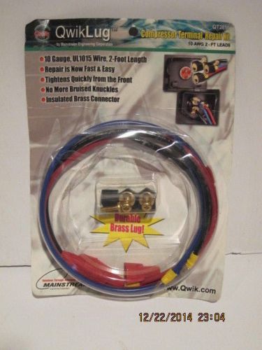 Quicklug compressor terminal repair kit 10awg/2ft leads-qt2810, free ship, nisp! for sale