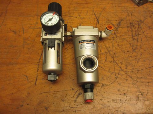 Smc pneumatic regulator / filter &amp; ambient dryer naw3000-n02 amg150 for sale