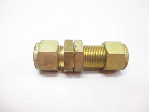 New swagelok b-810-61 brass bulkhead union 1/2 in tube fitting d480850 for sale