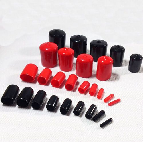 100pcs ?2.0mm Black PVC Rubber male screw sheath pipe casing