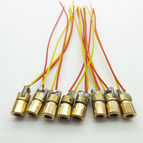 50pcs per lot 650nm 6mm 3V 5mW Laser Dot Diode Module Red Copper Head