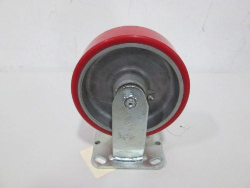 NEW SC 6IN OD NON-SWIVEL RIGID RED CASTOR WHEEL D333467