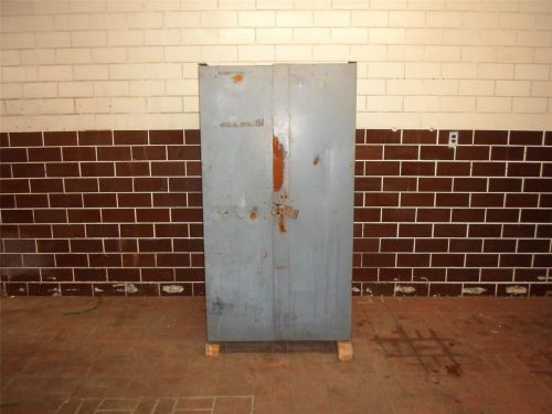 Heavy Duty Solid Steel Bi-Fold Metal Industrial Cabinet 71&#034; H X 37-3/4&#034; W X 19&#034;D