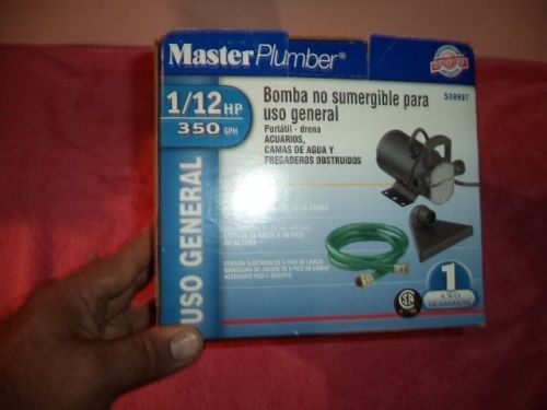 Master plumber 115v 350-gph mini vac transfer pump with puddle scoop/hose for sale