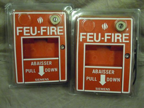 SIEMENS HMS-2S Fire Alarm Pull Station - new lot of 2