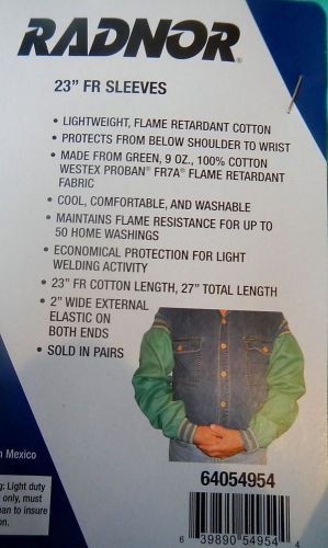 Radnor 64054954 Green 23&#034; Flame Retardant Sleeves