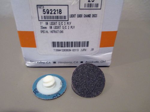 Standard Abrasives QUICK CHANGE; 1 INCH; 80 GRIT,  LOCKIT DISC