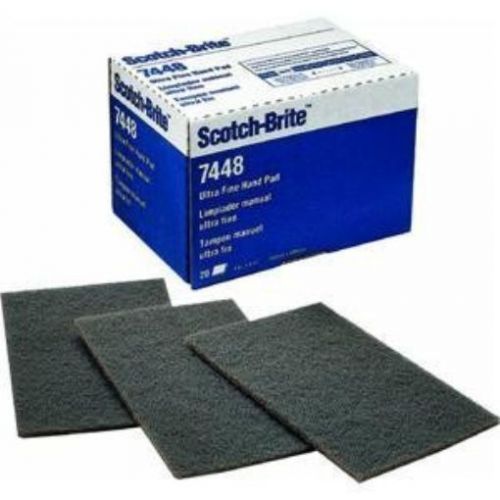 3M HP-HP Scotch-Brite Hand Pad - Ultra Fine Grade 6 in Width x 9 in Length - 744