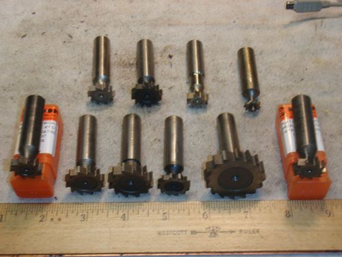 10 piece keyway woodruff keyseat cutters excellent condition machinist for sale