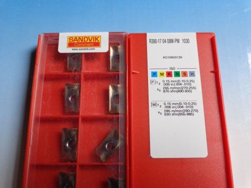 SANDVIK R390-17 04 08 M PM 1030 INSERTS NEW IN THE BOX 10 PCS !