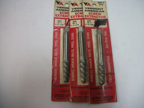 Screw Extractor no. 4 1/4&#034; LOT OF 3