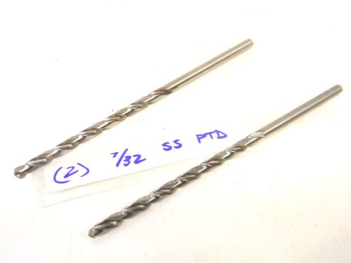 2 USED PTD PRECISION 7/32&#034; STRAIGHT SHANK TWIST DRILLS .2188&#034;