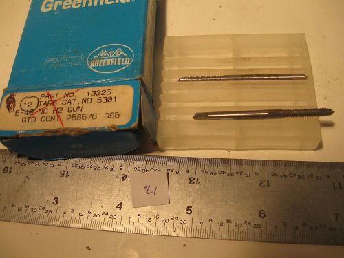 2 pc Greenfield 5-40 2F Gun Taps Spiral Point 13225 5301                 (21)