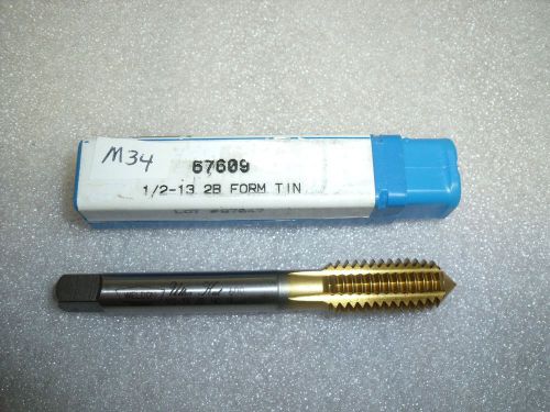 1/2-13 UNC 2B 5 FL TiN Form tap Premium High Speed Steel Bottom Tap