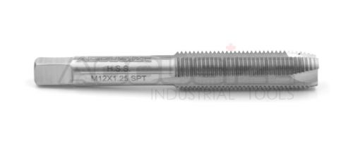 5 Pcs M12x1.25 HSS Metric Spiral Point Taps, ANSI, Ground, 3 Fl, #SPT-12M-125x5