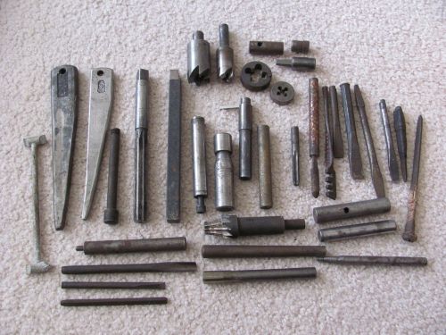 Large lot of 90+ metal lathe bits and machinist tooling parts drill for sale