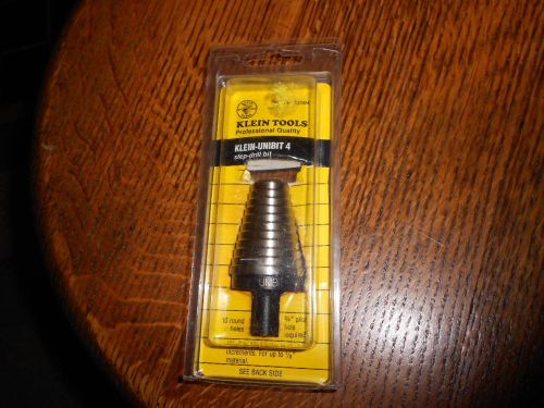 KLEIN TOOLS STEP DRILL BIT 59004 3/4&#034;-1-3/8&#034; NEW! Unibit 4