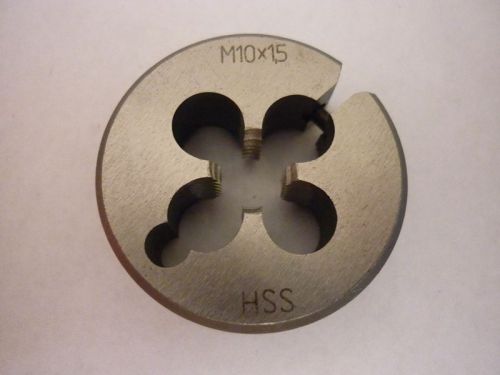 1 NEW THREADING DIE M10X1.5 mm HSS AJUSTABLE ROUND DIE 1 1/2&#034;O.D.