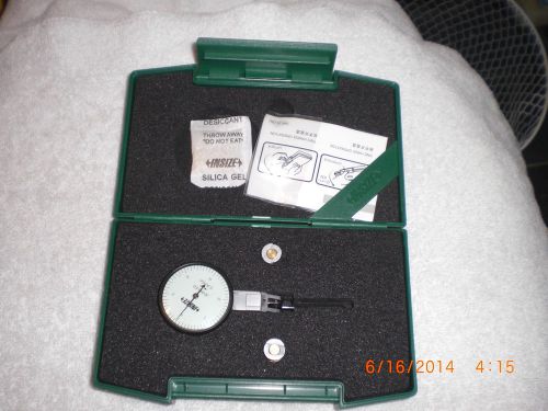 INSIZE DIAL TEST INDICATOR #2381-35, 0.0005&#034;, UNUSED, 2 DOVETAIL MOUNTS,&amp; MANUAL