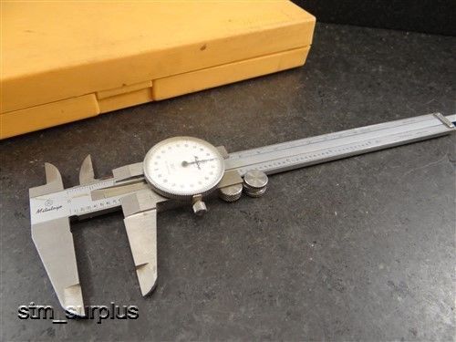 MITUTOYO 6&#034; PRECISION DIAL CALIPER MODEL 505-626 W/ CASE