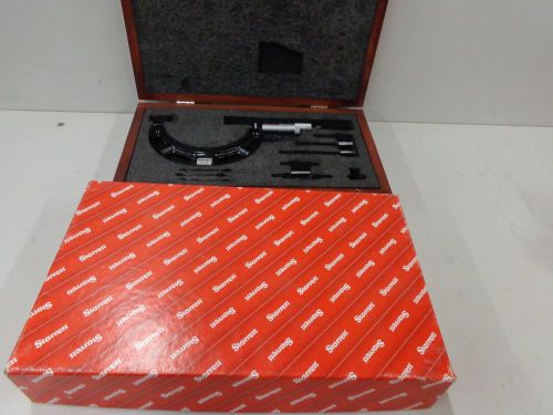 STARRETT NO. 224  0-4&#034; OUTSIDE MICROMETER SET .001 GRADS