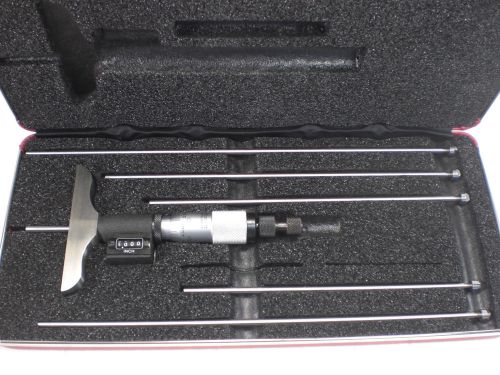 STARRETT MICROMETER  DEPTH  SET # 446AZ.. 0 - 6.. DIGITAL