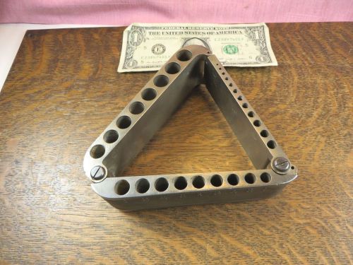 Clean vintage~ajax~made in usa~machinist drill index bit holder~triangular shape for sale