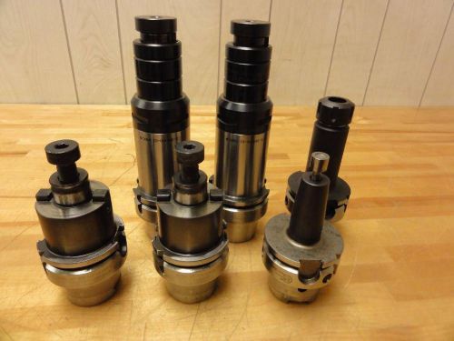 (6) hsk63a holders shell mill, slitting saw, collet chuck, heat cnc haas vmc hmc for sale