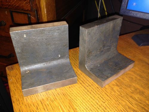 2 angle plates machinist 4 3/8&#034; x 4 3/8&#034; x 3 1/8&#034; steel for sale