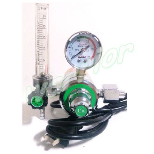 220v co2 gas regulator flowmeter m12x1 outlet thread for mig welding machine for sale