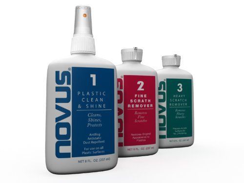 New NOVUS 7100 Plastic Polish 8 Oz. Kit for Cleaning &amp; Restoring Free Shipping