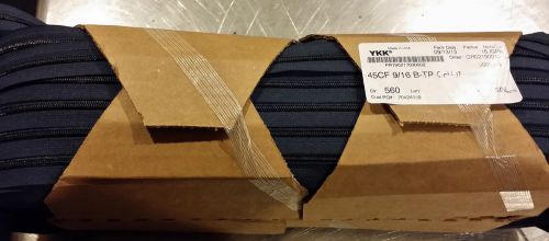 YKK 4.5CF Zipper Chain 9/16&#034; B-TP Color 560 Navy Full Roll 200 Meters 218.7 Yds