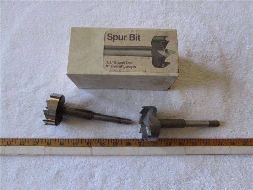 2 -  DML Spur Bits 1/2&#034; Shaft 6&#034; Length 2 1/2&#034; Dia.