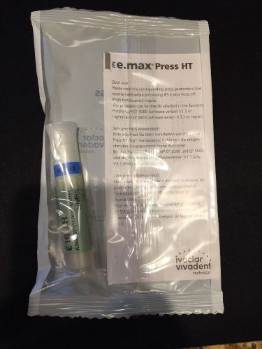 Ivoclar emax press ingots emax HT BL3  .5pk Pressable Ceramic NEW REF# 626354