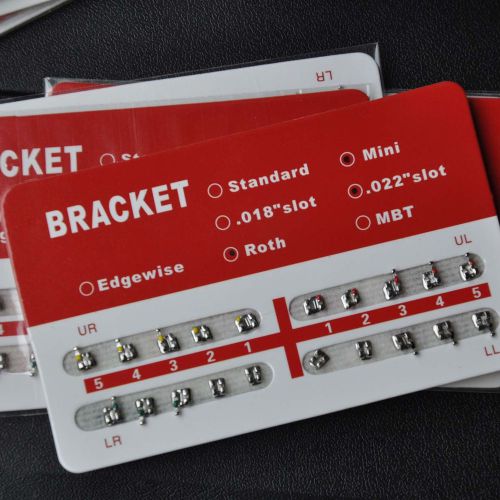 10 Sets Ultrathin Dental Ortho Brackets 20 Pcs/Set Mini Roth 022 3.4.5Hooks