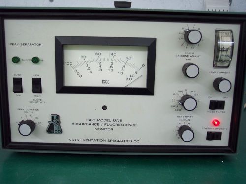 INSTRUMENTATION SPECIALTIES CO. ISCO MODEL UA-5 ABSORBANCE FLUORESCENCE MONITOR