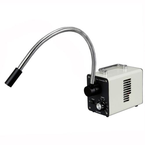 30W LED Fiber Optic Single Gooseneck Light Microscope Illuminator