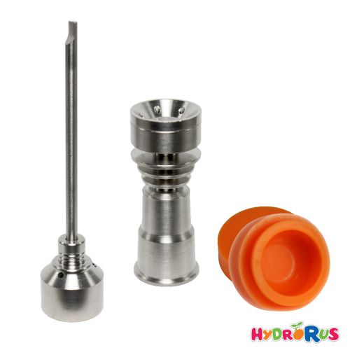 14mm 19mm 2-in-1 Female Titanium Nail + Cap w/ 3 Holes + FREE Jar