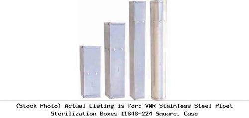 VWR Stainless Steel Pipet Sterilization Boxes 11648-224 Square, Case