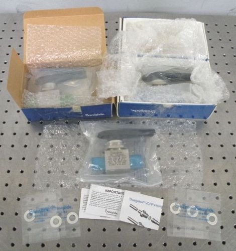 C112753 Lot 3 Swagelok SS-45VCR8-SC11 2-Way Ball Valve SC-11 Clean w/ 1/2&#034; VCR