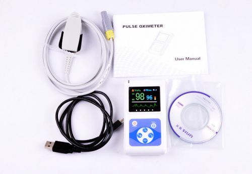 Fda contec hand-held finger spo2 pr lcd monitor,adult probe+ pc sw,factory sale for sale