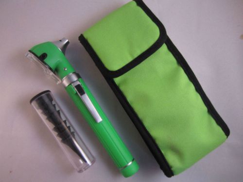 Mini fiber optic otoscope diagnostic ent set green -vetkare for sale