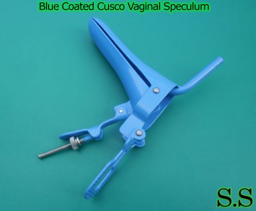 Blue Coated Cusco Vaginal  Speculum (Medium) Surgical Gynecology Instruments