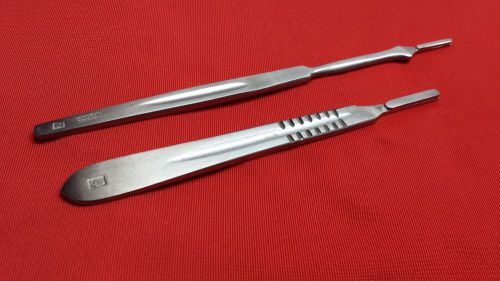 2 STAINLESS STEEL SCALPEL KNIFE HANDLE #7 #4 SURGICAL INSTRUMENT